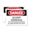Signmission Quarry Workings No Unauthorized Persons Danger Sign, Plastic, 10in W x 7in L, 2PK OS-2PACK-DS-P-710-L-1891 - alternate 1